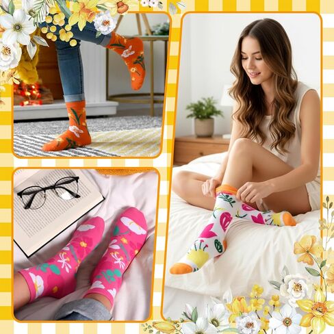 24 Sets Christian Floral Socks Christmas Religious Gift Novelty Floral Crew Socks Bulk with Religious Bible Card for Women in Saudi Arabia