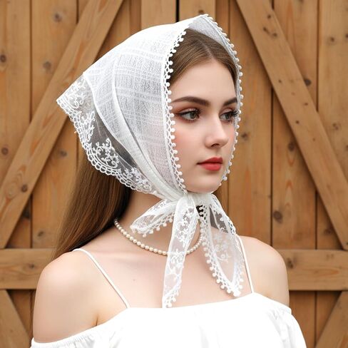 2 Pack Hair Scarf Headband for Women, Lace Hair Bandana, Non-Slip Soft Head Coverings Boho Triangle Kerchief Hair Accessories in Saudi Arabia
