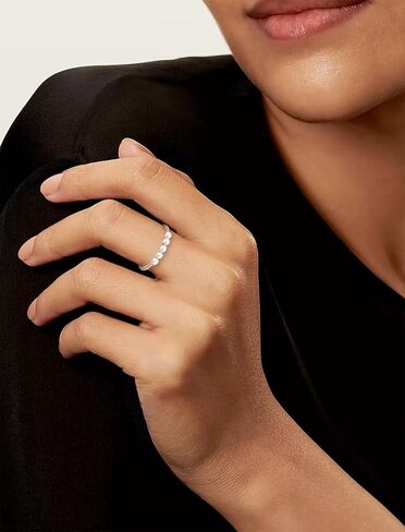 Pearl Stackable Rings For Women, 925 Sterling Silver Birthstone Eternity Ring Freshwater Culture Pearl Rings for Her Jewelry Gifts in Saudi Arabia