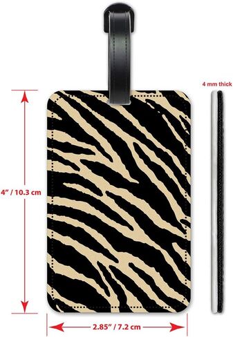 Tan Zebra - Luggage ID Tags - Suitcase Identification Cards - Set of 2 in Saudi Arabia