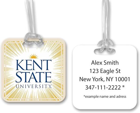 Kent State University Travel Luggage ID Bag Tag for Suitcases/Square Aluminum Label (Kent State University #2) in Saudi Arabia