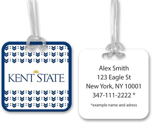 Kent State University Travel Luggage ID Bag Tag for Suitcases/Square Aluminum Label (Kent State University #2) in Saudi Arabia