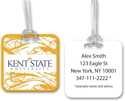 Kent State University Travel Luggage ID Bag Tag for Suitcases/Square Aluminum Label (Kent State University #2) in Saudi Arabia