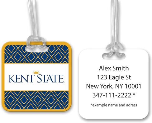 Kent State University Travel Luggage ID Bag Tag for Suitcases/Square Aluminum Label (Kent State University #2) in Saudi Arabia