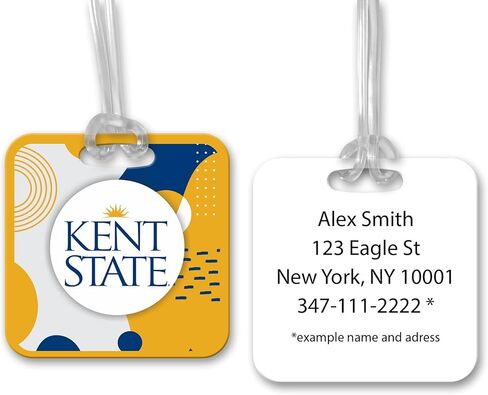 Kent State University Travel Luggage ID Bag Tag for Suitcases/Square Aluminum Label (Kent State University #2) in Saudi Arabia