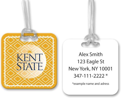 Kent State University Travel Luggage ID Bag Tag for Suitcases/Square Aluminum Label (Kent State University #2) in Saudi Arabia