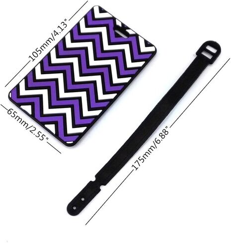 6PCS Multicolor Wavy Stripe Pattern ID Tags Business Card Holder Suitcase Tag Luggage Tag Holder for Travel Identifier in Saudi Arabia