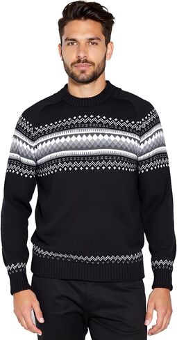 Men's Alpaca Wool Sweater, Crewneck Pullover, Winter Style, Peruvian Made in Saudi Arabia