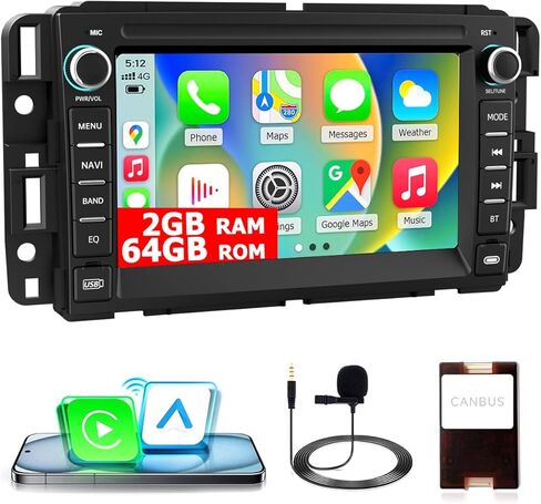 Android 13 [2g+64g] راديو سيارة لـ GMC Sierra Yukon Chevrolet Buick Chevy Silverado ، ستيريو شاشة تعمل باللمس 8 بوصة مع GPS SWC Wireless Apple Carplay Android Auto in Kuwait