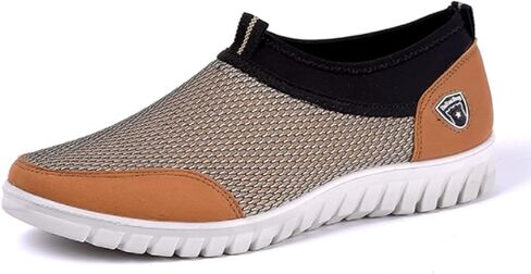 Mens Breathable Casual Loafers Mesh Summer Lightweight Slip-on Shoes Comfortable Outdoor Driving Travel Stylish in Saudi Arabia