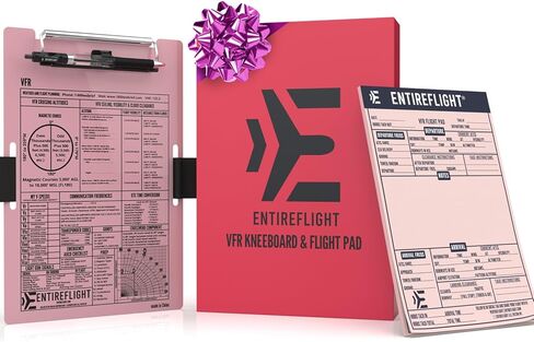 Aviation Pilot Kneeboard IFR Black with Structured Notepad, Pilot Gear & Flight Bag Accessory, Airplane Grade Aluminum, Elastic Knee Strap & Pen Included for Pilots - Best Aviation Gifts for Pilots in Kuwait
