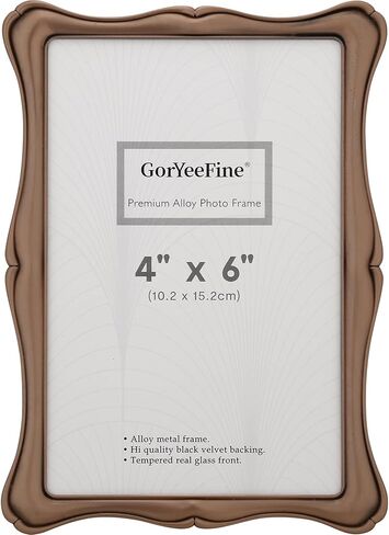 5 x 7'' Premium Alloy Silver Photo Frame - High-End Decor 7x5'' Picture Frames with Velvet Backing,Hi End Décor Metal Frames in Kuwait