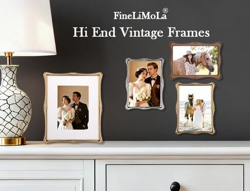 5 x 7'' Premium Alloy Silver Photo Frame - High-End Decor 7x5'' Picture Frames with Velvet Backing,Hi End Décor Metal Frames in Saudi Arabia
