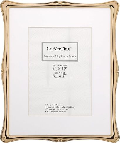 5 x 7'' Premium Alloy Silver Photo Frame - High-End Decor 7x5'' Picture Frames with Velvet Backing,Hi End Décor Metal Frames in Saudi Arabia
