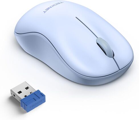 TECKNET Wireless Mouse for Laptop, 2.4G Silent Mouse Quiet Click, Small Portable Computer Mouse, 5 DPI Levels, Cordless Mice for PC, Chromebook, Mac - White in Kuwait