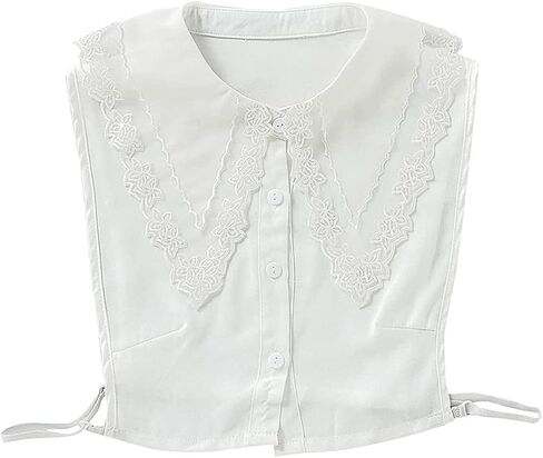 Fake Collar Detachable Collar Blouse Half Shirts Lace Flower False Collar in Kuwait