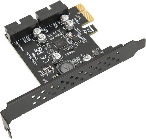 PCIe for USB 3.2 High Speed Expansion Card Double Door Riser Plate for Internal Expansion (19PIN Black Board) in Saudi Arabia