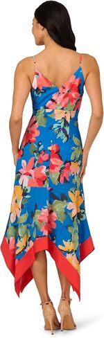 Adrianna Papell Women's Handkerchief Floral Midi Dress in Saudi Arabia