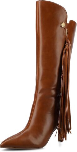 Journee Womens Dolly Knee High Tassel Boots in Saudi Arabia