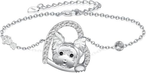 Yorkie Gifts Sterling Silver Yokie Bracelet Yorkie Dog Jewelry for Women Men in Saudi Arabia