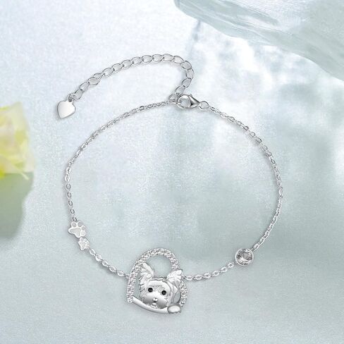 Yorkie Gifts Sterling Silver Yokie Bracelet Yorkie Dog Jewelry for Women Men in Saudi Arabia