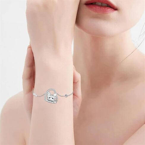 Yorkie Gifts Sterling Silver Yokie Bracelet Yorkie Dog Jewelry for Women Men in Saudi Arabia
