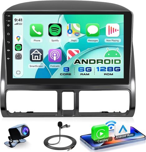 Radio Android 13 Car Radio for Honda CRV 2002-2006 ، Rimoody Car Stereo GPS WiFi 9 '' Touchstern Mirror Link Eq Bluetooth FM Radio + Camera in Kuwait