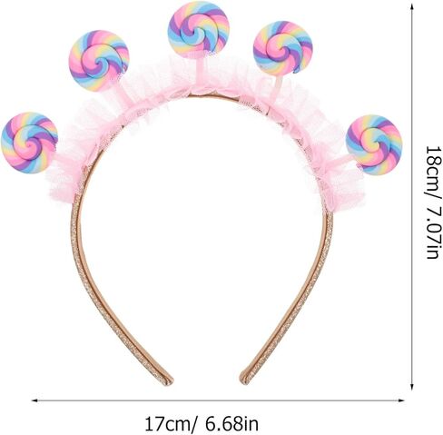 POPETPOP Candy Headbands Plastic Hair Bands: Lollipop Headband Girl Hair Accessory for Girl Birthday Parties in Saudi Arabia