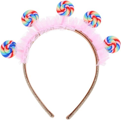 POPETPOP Candy Headbands Plastic Hair Bands: Lollipop Headband Girl Hair Accessory for Girl Birthday Parties in Saudi Arabia