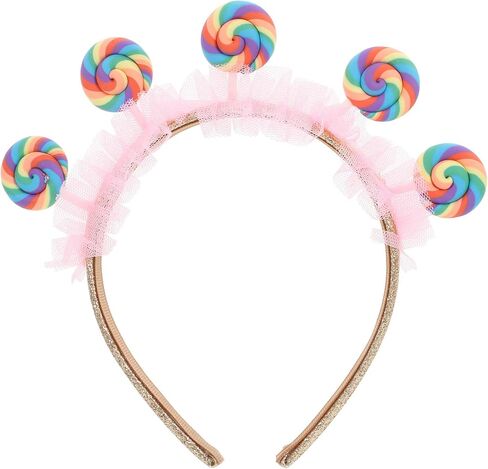 POPETPOP Candy Headbands Plastic Hair Bands: Lollipop Headband Girl Hair Accessory for Girl Birthday Parties in Saudi Arabia