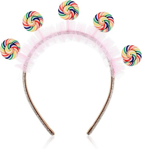 POPETPOP Candy Headbands Plastic Hair Bands: Lollipop Headband Girl Hair Accessory for Girl Birthday Parties in Saudi Arabia