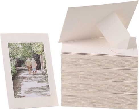 50 Pack Standing Paper Picture Frames 4x6,Cardboard Photo Frame with Easel,Paper Photo Frame Cards,Gallery Frames Bulk For Christmas New Year Birthday Classroom DIY Craft, Rainbow in Saudi Arabia