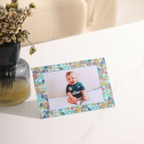 50 Pack Standing Paper Picture Frames 4x6,Cardboard Photo Frame with Easel,Paper Photo Frame Cards,Gallery Frames Bulk For Christmas New Year Birthday Classroom DIY Craft, Rainbow in Saudi Arabia