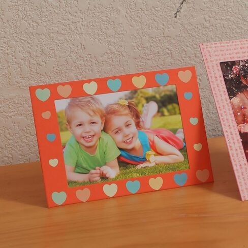 50 Pack Standing Paper Picture Frames 4x6,Cardboard Photo Frame with Easel,Paper Photo Frame Cards,Gallery Frames Bulk For Christmas New Year Birthday Classroom DIY Craft, Rainbow in Saudi Arabia