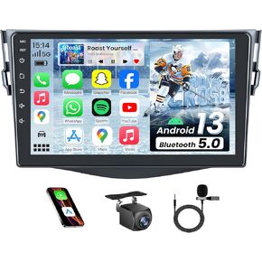 for Toyota RAV4 2001-2006 Android Radio Stereo: 9 Inch Touch Screen Replacement-CarPlay Android Auto Bluetooth WiFi GPS FM Backup Camera in Kuwait