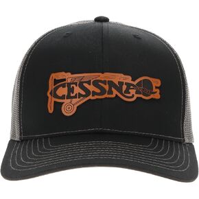 Cessna 20's & 30's Logo Heritage Trucker Hat - Buckskin Black/Charcoal in Kuwait