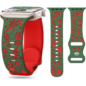 Halloween Silicone Band for Apple Watch Bands 41mm 40mm 42mm(Series 10) 38mm iWatch Bands Series 10 9 8 7 SE 6 5 4 3 for Women Men, Fancy Dressy Cute Holiday Pumpkin Bat Replacement Strap-A in Kuwait