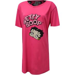 Womens Betty Boop Sweet Betty Plus Size Fuchsia Nightshirt in Saudi Arabia