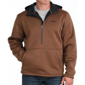 Cinch Men's Sherpa Backed Fleece Brown Hoodie in Saudi Arabia