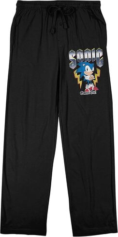 Sonic the Hedgehog Classic Since 1991 Men's Black Graphic Sleep Pajama Pants in Saudi Arabia