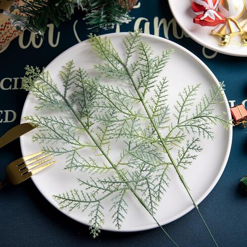 Artificial Pine Branches Christmas Fake Green Plants Pine Leaves DIY Garland Xmas Tree Ornaments New Year Party Decors in Saudi Arabia
