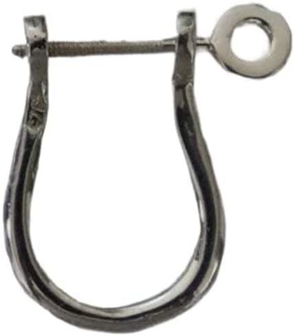 Sterling Silver Single Nautical Pirate Shackle Earring in Saudi Arabia
