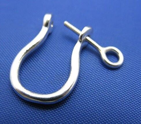 Sterling Silver Single Nautical Pirate Shackle Earring in Saudi Arabia
