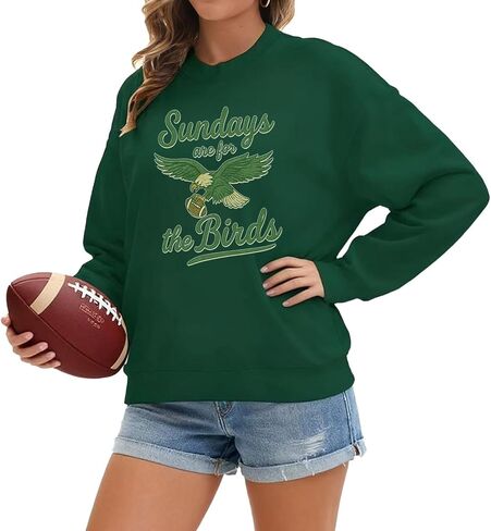 Eagles Sweatshirts For Women Sundays Are For The Birds Sweatshirt Womens Game Day Apparel in Saudi Arabia