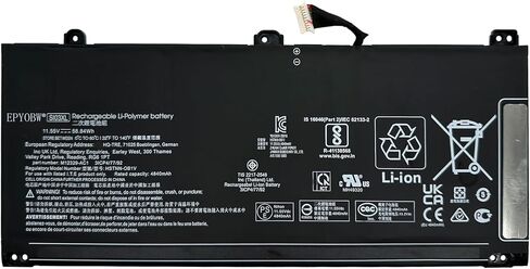 GD03XL Laptop Battery 59.16Wh 4854mAh 11.58V Compatible with HP Envy x360 14 2-in-1 14-fa0000 / OmniBook X 14 / EliteBook Ultra G1q Series GD03059XL N66215-005 N66000-1E1 HSTNNN-AB1E in Saudi Arabia