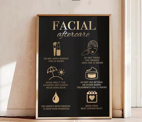 NATVVA 3 Pieces Canvas Frame Facial Anatomy Wall Art Posters Skin Anatomy Painting Facial Aftercare Pictures Prints for Beauty Salon Decor Living Room Decoration in Saudi Arabia