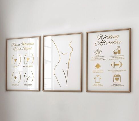 NATVVA 3 Pieces Canvas Frame Facial Anatomy Wall Art Posters Skin Anatomy Painting Facial Aftercare Pictures Prints for Beauty Salon Decor Living Room Decoration in Saudi Arabia