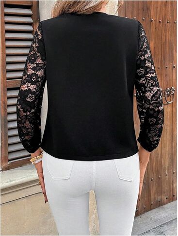 OYOANGLE Women's Casual Lightweight Jackets 3/4 Sleeve Open Front Work Office Blazer Suit Jacket in Saudi Arabia