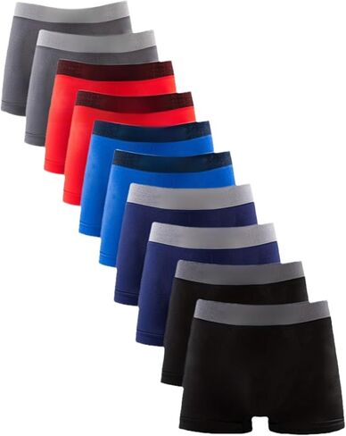 Men's Boxer Briefs Multipack, 10-Pack Sport Soft Breathable Performance Boxers in Saudi Arabia