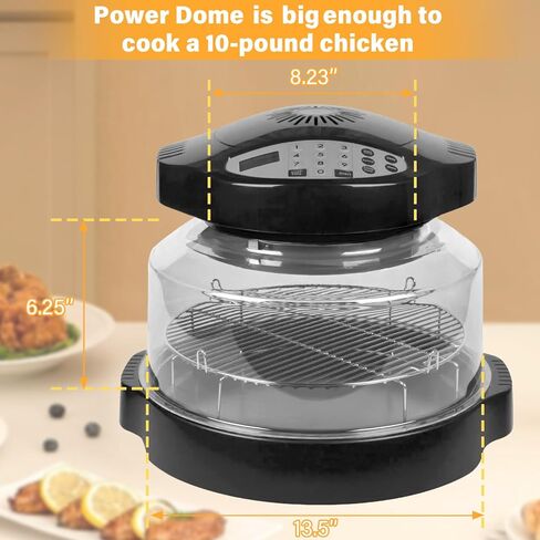 قبة القوة لـ Nuwave Pro Plus الفرن وفرن النخبة ، ودرجة حرارة عالية وتأثير مقاومة ، واضحة ، قبة فرن العنبر الصافية in Kuwait